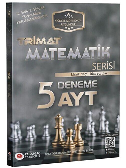 Karaağaç Yayınları 2023 AYT Matematik Trimat Serisi 5 Deneme Karaağaç Yayınları