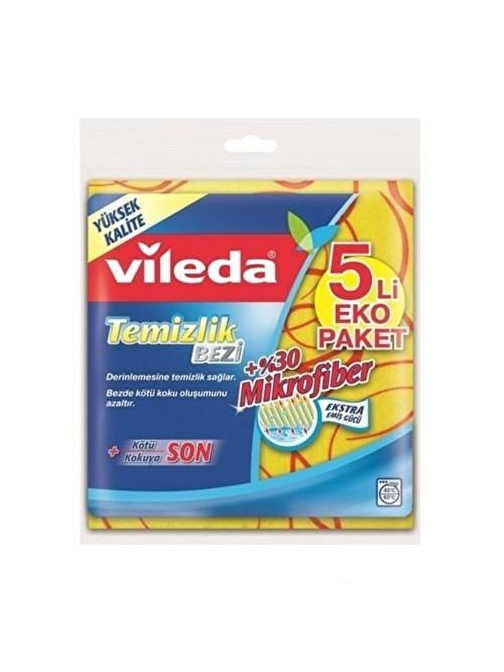 Vileda Mutfak Mikrofiber Temizlik Bezi Renkli 5'li x 2 Adet