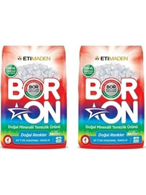 Boron Doğal Mineralli Temizlik Ürünü Renkliler İçin 4 Kg x 2 Adet