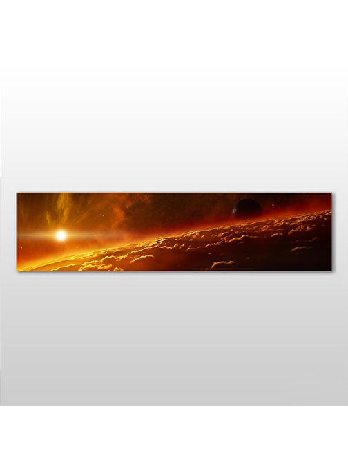 Technopa Güneş Ve Gökyüzü Kanvas Tablo 120x40 cm