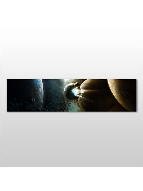 Technopa Gezegen Kanvas Tablo 240x80 cm