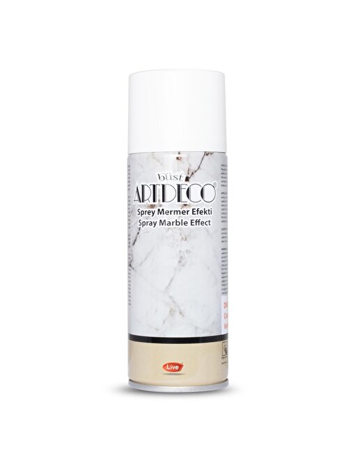 Artdeco Akrilik Sprey Boya Mermer Efekti Beyaz 200 ml