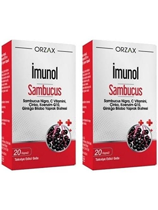 Orzax İmunol Sambucus 20 Kapsül