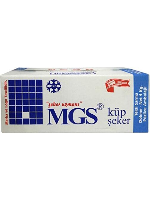 Mgs Tekli Sarmal Küp Şeker 4 Kg