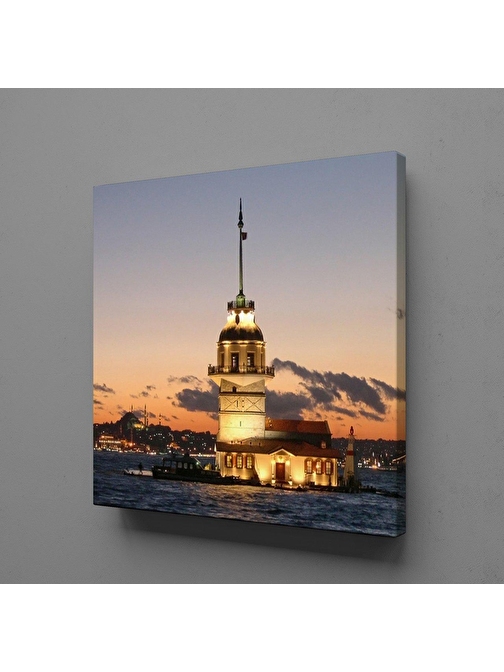 KIZ KULESİ İSTANBUL MANZARA KANVAS TABLO 130x130 cm