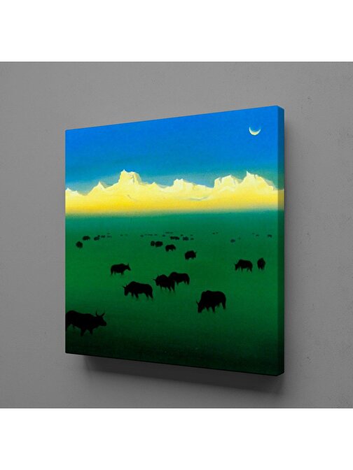 Technopa Canlı Renkler Manzara Kanvas Tablo 160x160 cm