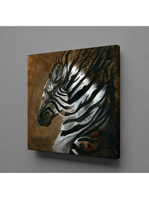 ZEBRA KANVAS TABLO 160x160 cm 1 li