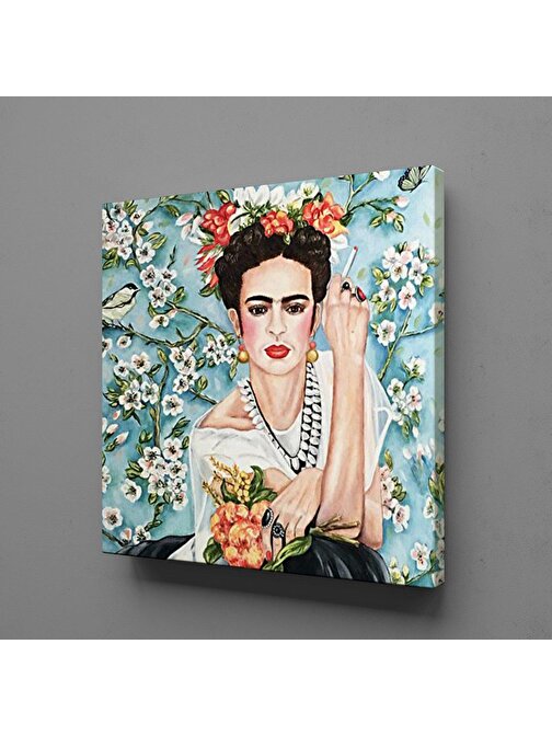 Technopa Frida Kahlo Temalı Kanvas Tablo 25x25 cm