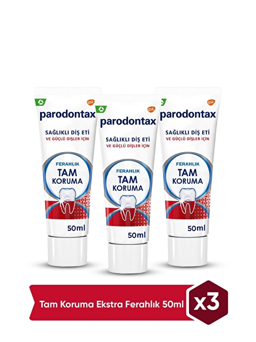 Parodontax Tam Koruma Ekstra Ferahlık Diş Macunu 50 ml x 3 Adet