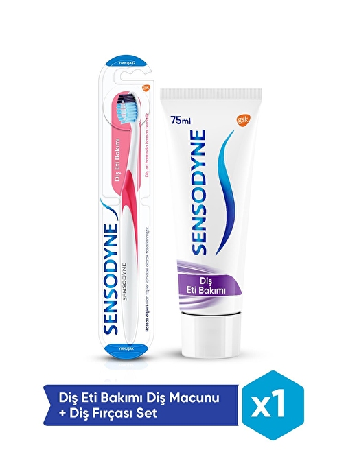 Sensodyne Diş Eti Bakım Seti Diş Macunu 75 ml + Yumuşak Fırça