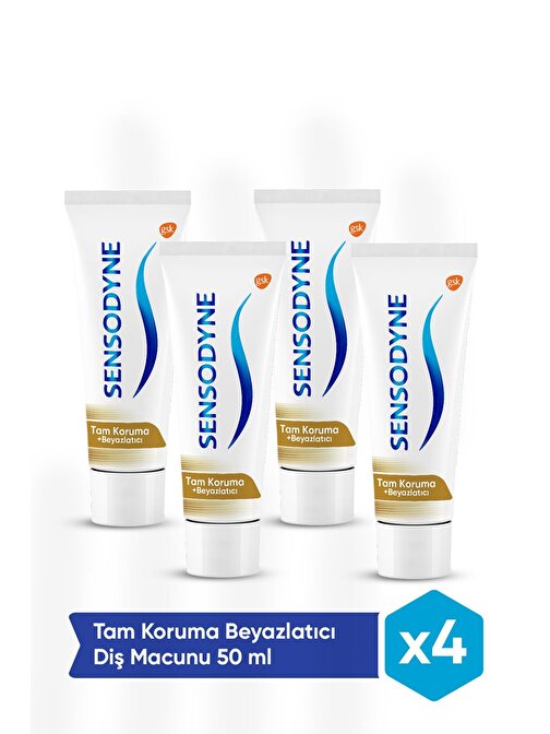 Sensodyne Tam Koruma Beyazlatıcı Diş Macunu 50 ml 4'Lü Set