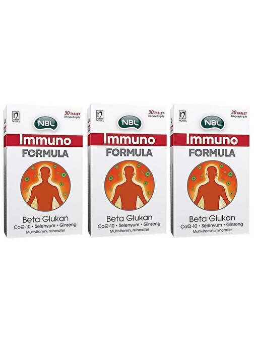 NBL Immuno Formula Selenyum & Beta Glukan 30 Tablet x 3 Adet