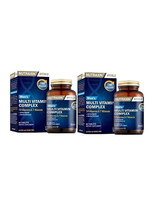 Nutraxin Men's Multi Vitamin Complex 60 Tablet x 2 Adet