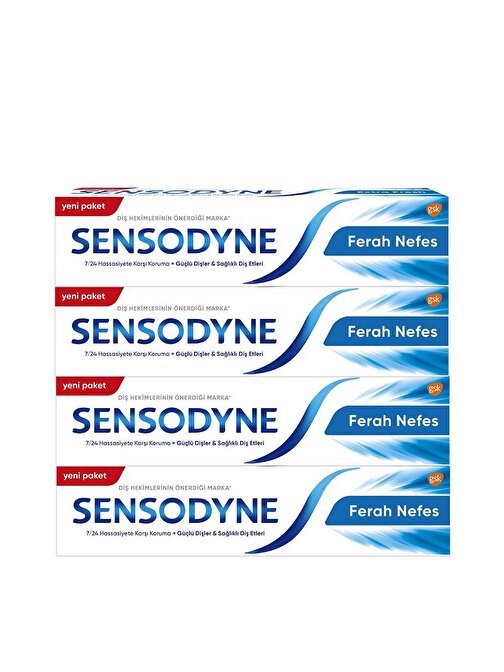 Sensodyne Ekstra Ferah Diş Macunu x4