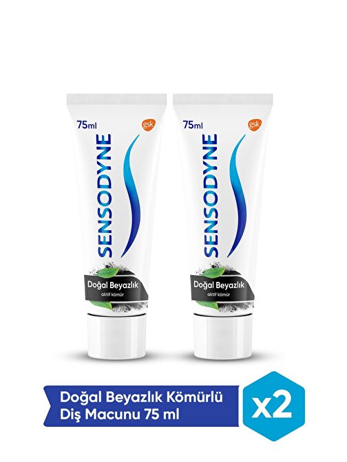 Sensodyne Doğal Beyazlık Kömürlü Diş Macunu 75 ml x 2