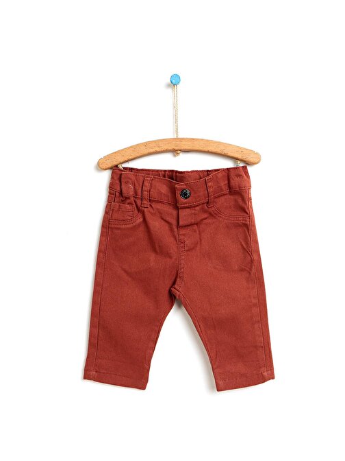 Hellobaby Erkek Bebek Basic Slim Fit Pantolon Kahverengi 6 Ay