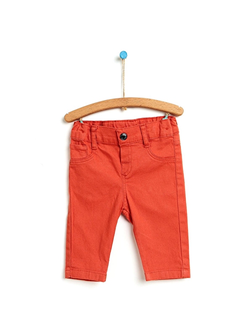 Hellobaby Erkek Bebek Basic Slim Fit Pantolon Turuncu 6 Ay