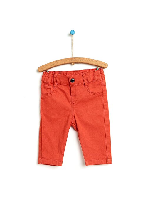 Hellobaby Erkek Bebek Basic Slim Fit Pantolon Turuncu 3 Yaş