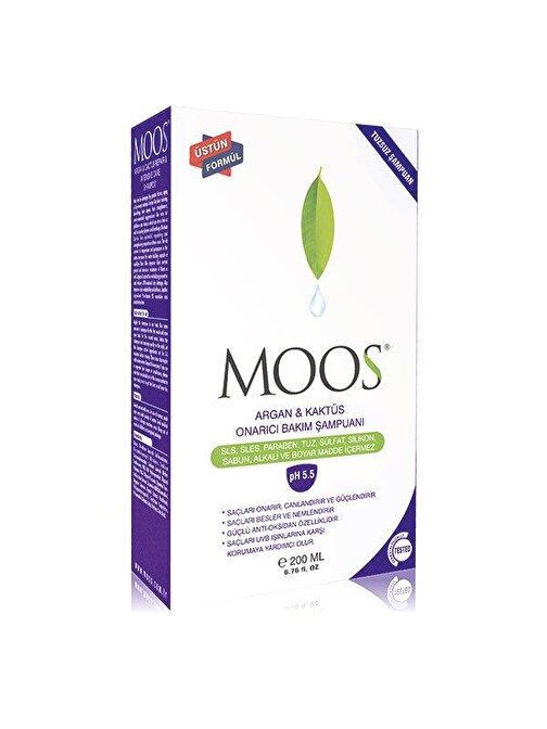 Moos Argan - Kaktüs Onarıcı Bakım Şampuanı 200 ml