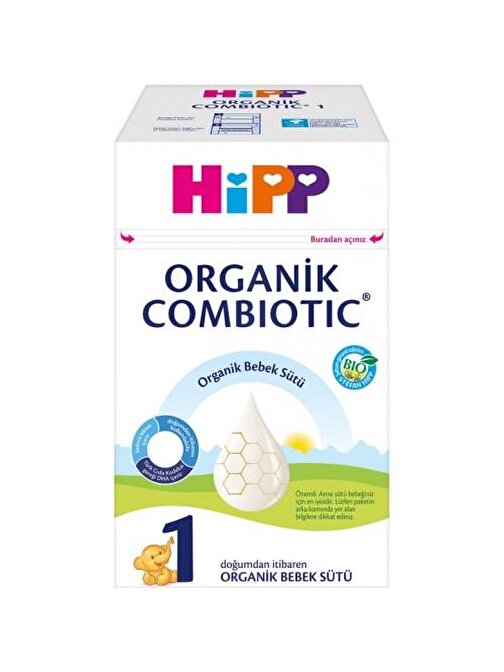 Hipp 1 Organik Combiotic Laktozlu Bebek Sütü 800 gr 0-6 Ay