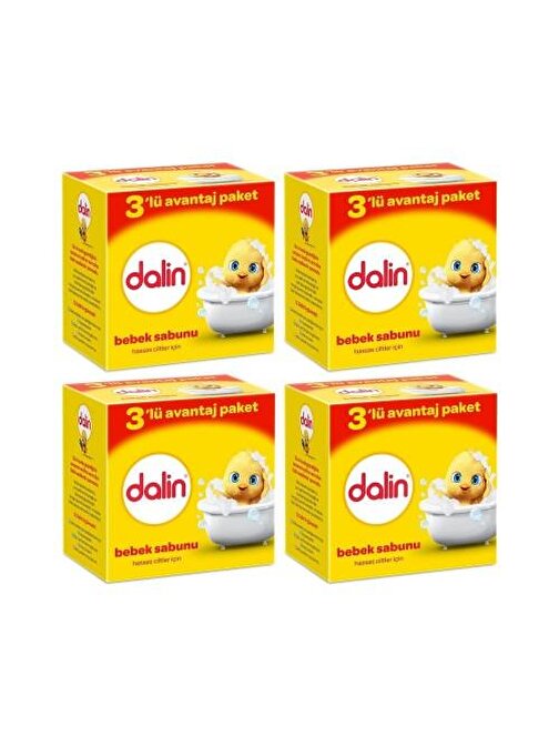 Dalin Dalin Bebe Sabun 100 Gr (3Lü Avantaj Paketi) X 4 Adet