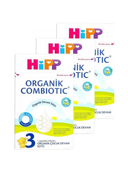 Hipp 3 Combiotic Organik Devam Sütü 3x800 gr 0-6 Ay