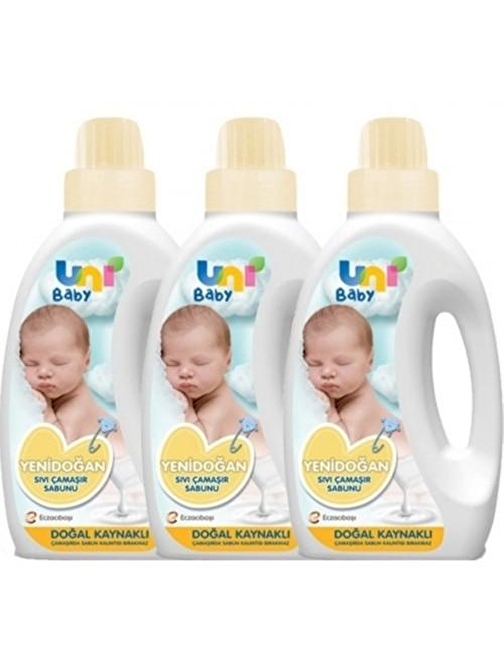 Uni Baby Hipoalerjenik Sıvı Yenidoğan Bebek Çamaşır Sabunu 1.5 lt x 3 Adet