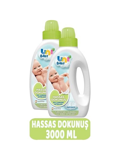 Uni Baby Parfümsüz Sıvı Yenidoğan Bebek Çamaşır Deterjanı 1.5 lt x 2 Adet