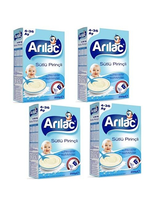 Arılac Arı Kilo Aldıran Sütlü Pirinçli Kaşık Maması 200 gr x 4 Adet