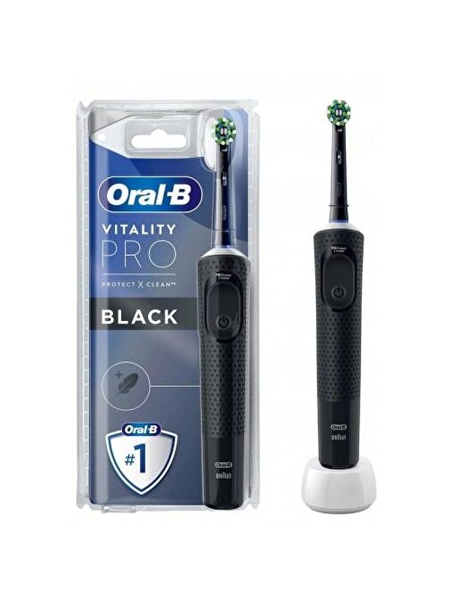 Oral-B Vitality Pro Protect X Clean Siyah Şarjlı Yetişkin Diş Fırçası
