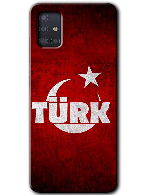 Gramaphone Galaxy A51 Kılıf HD Desen Baskılı Arka Kapak - Ayyıldız Türk