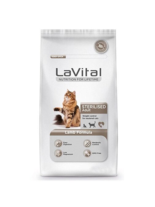 LaVital Kısır Kuzu Etli Yetişkin Kedi Maması 1.5 Kg