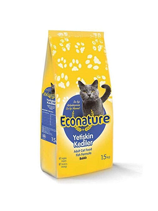 Econature Balıklı Yetişkin Kedi Maması 15 Kg