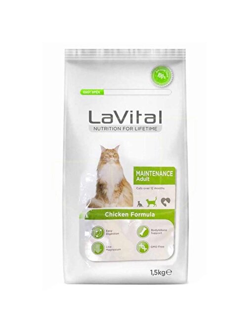 LaVital Maintance Tavuk Etli Yetişkin Kedi Maması 1.5 Kg