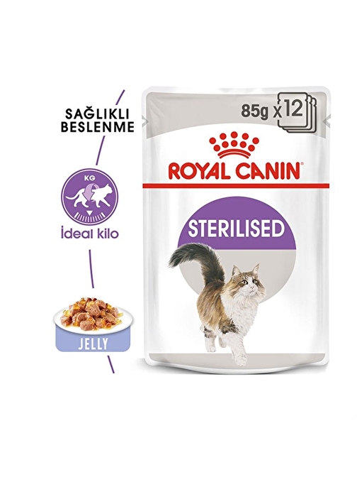 Royal Canin Sterilised Jelly Kısırlaştırılmış Kedi Konservesi Pouch 85 Gr