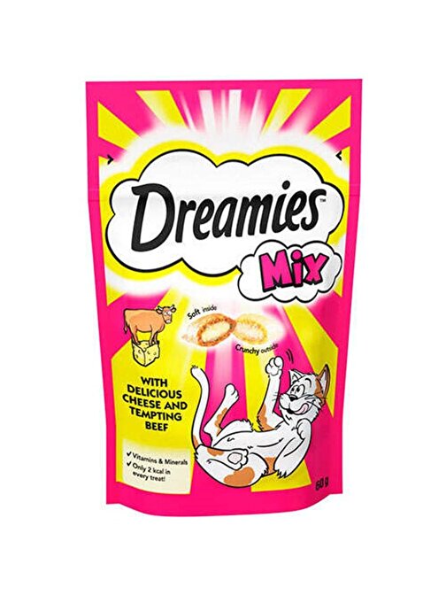 Dreamies Mega Pack İç Dolgulu Somonlu Kedi Ödül Bisküvisi 180 gr