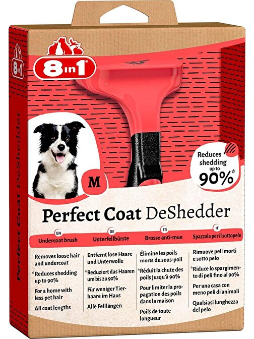 8İn1 Perfect Coat Deshedder Furminator Orta Irk Köpek Tarağı Medium