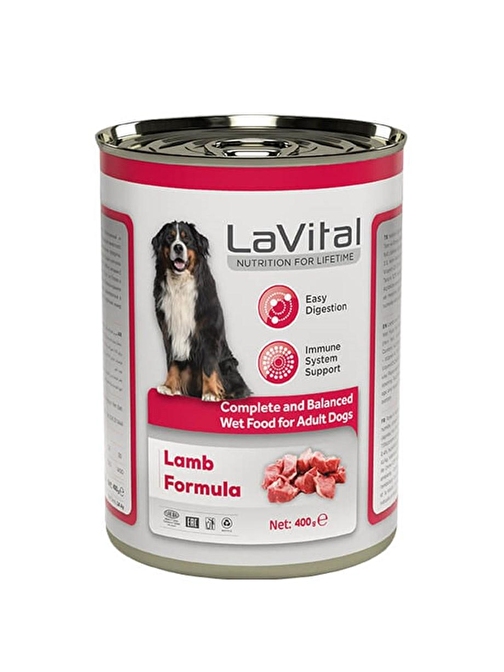 Lavital Kuzulu Yetişkin Köpek Konservesi 400 Gr