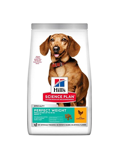 Hill'S Perfect Weight Tavuk Etli Small Mini Küçük Irk Yetişkin Köpek Maması 1.5 Kg
