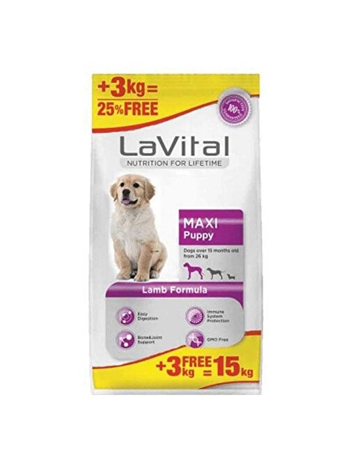 Lavital Maxi Puppy Kuzulu Yavru Köpek Maması 12+3 Kg