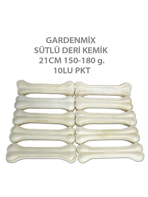 Gardenmix Sütlü Deri Kemik 21cm 150-180 G.10Lu Paket