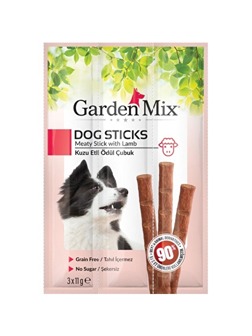 Gardenmix Kuzu Etli Köpek Stick Ödül 3x11G