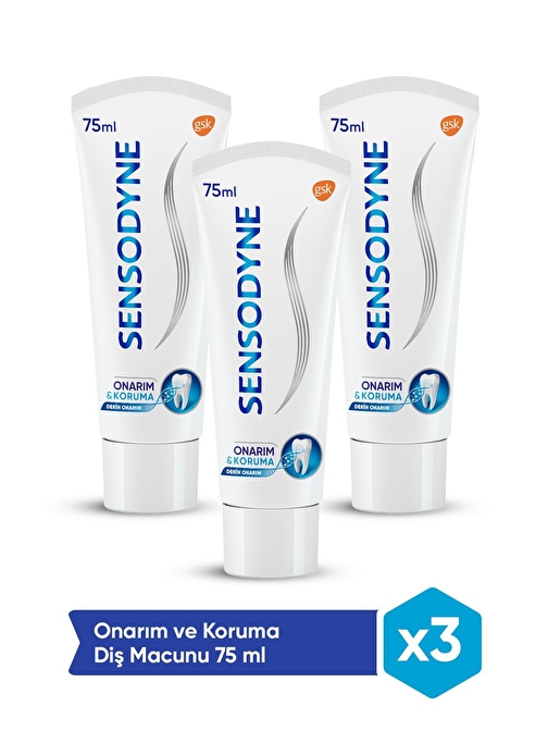 Sensodyne Onarım ve Koruma Diş Macunu 75 ml x 3 Adet