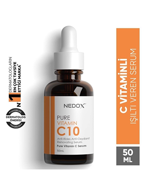 Nedox Saf Vitamin C10 Serum 50 ml - Işıltı Veren Serum 50 ml