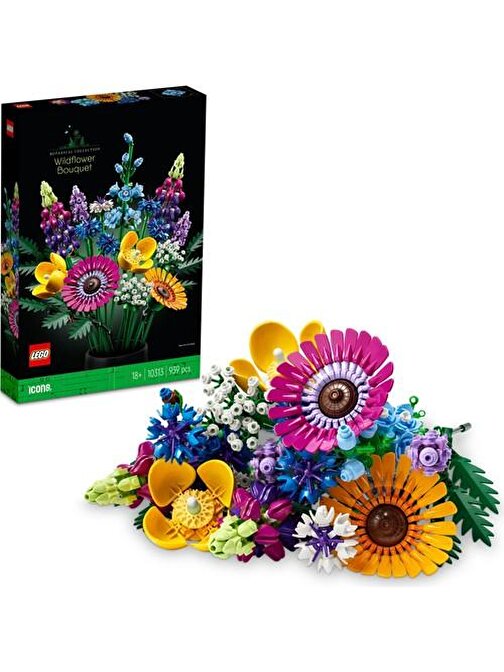 Lego Icons Kır Çiçekleri Buketi 939 Parça 10313