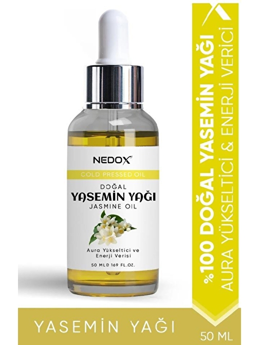 Nedox Yasemin Yağı %100 Doğal Bitkisel Aura Yükseltici & Enerji Verici Jasmine Oil 50 ml