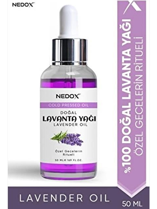 Nedox Lavanta Yağı %100 Doğal Bitkisel Özel Gecelerin Ritueli Lavender Oil 50 ml