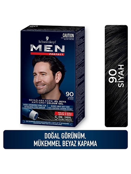 Schwarzkopf Men Perfect Erkek Saç Boyası 90 - Siyah