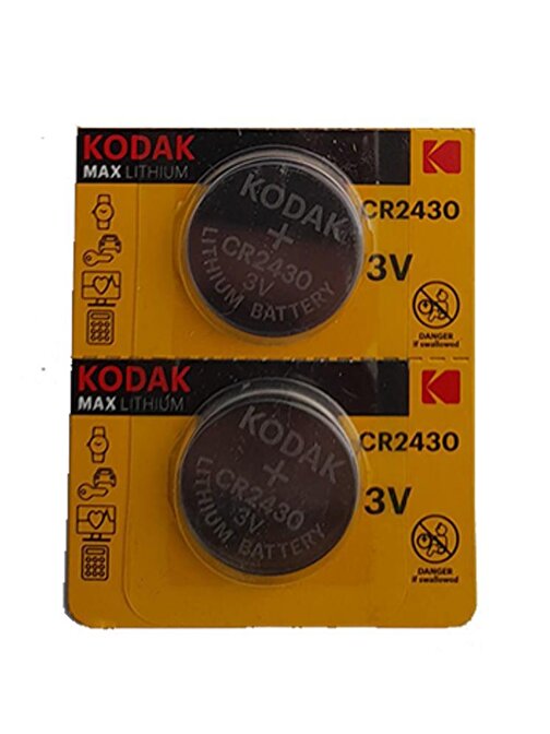 Kodak Pil Cr2430 Baskül - Tartı - Terazi - Bios Para - Kumanda Kodak Pili 2'li