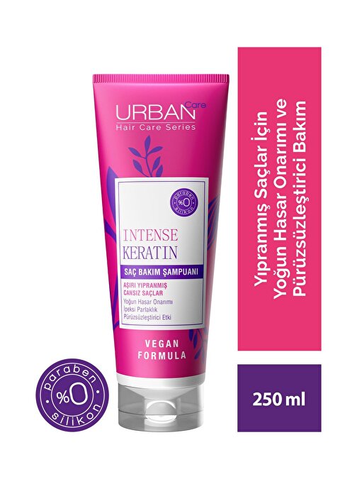 Urban Care Intense Keratin Aşırı Yıpranmış Saçlara Özel Saç Bakım Şampuanı-250 ML-Vegan
